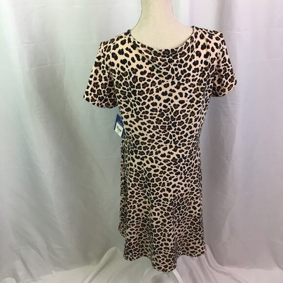 Arizona Jean Co Leopard Dress Brown Medium - Picture 6 of 14